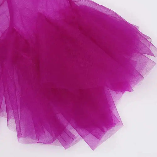 Load image into Gallery viewer, Women Purple Ruffles Mesh Perspective Big Size Long Dress New Round Neck Half Sleeve Fashion Spring Summer 2025 JR7711
