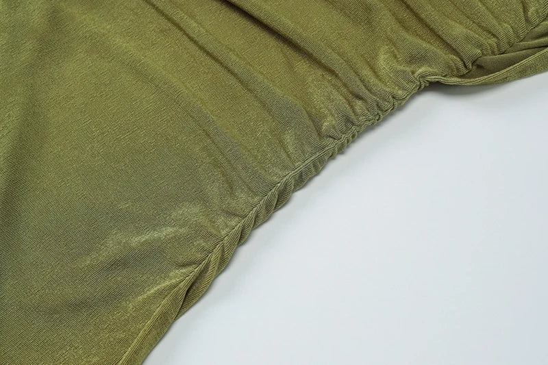 Halter Strapless Sexy Maxi Dress For Women Fashion Green Off-shoulder Backless Sleeveless Bodycon Elegant Long Dress