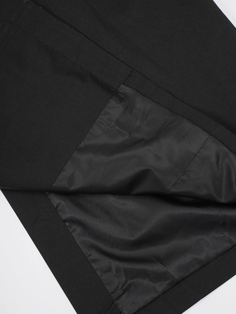 Women Black Belted Big Size Long Elegant Trench New Lapel Long Sleeve Windbreaker Fashion Tide Spring Autumn 2025 CPDB265