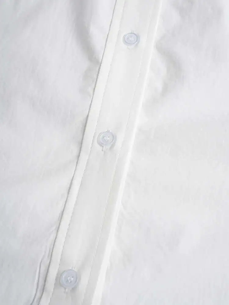 Women White Lace Hollow Out Big Size Elegant Blouse New Lapel Long Sleeve Shirt Fashion Tide Spring Autumn 2025 CPG2578