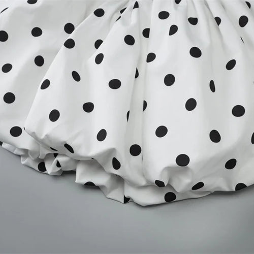 Load image into Gallery viewer, Halter Print Polka Dot Mini Dress Women Fashion Off-shoulder Sleeveless Backless High Waist A-line Club Party Dress
