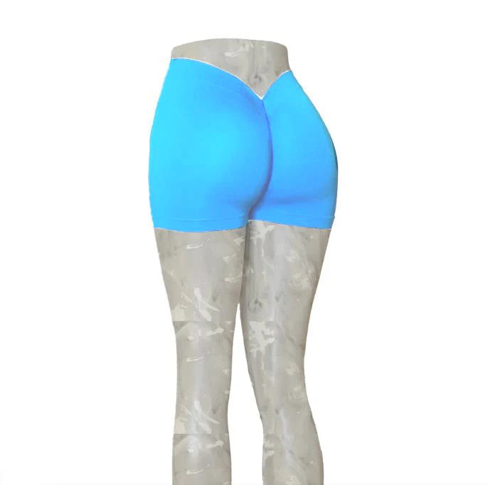 24Colors Nylon Back V Butt Yoga Pants Women High Waist Fitness Workout Gym Running Scrunch Leggings Shorts Active Wear v1