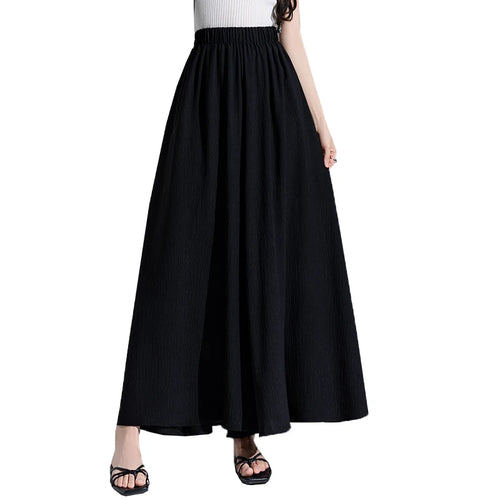 Load image into Gallery viewer, New Spring Summer White Loose Elastic High Waist Wide-leg Pants Casual Fashion Black Pleated Trousers Women Streetwear clothing
