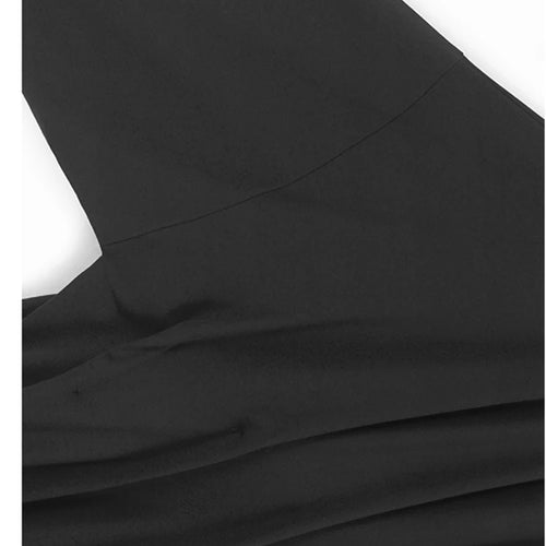 Load image into Gallery viewer, Women Black Pleated Hollow Out Big Size Elegant Mini Dress New V-Neck Long Sleeve Fashion Tide Spring Autumn 2025 1DH9549
