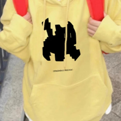 Load image into Gallery viewer, Casual Hooded Drawstring Fashion Printing Women Hoodies Loose Simple Street Chicly Pocket Solid Color Female Hoodies
