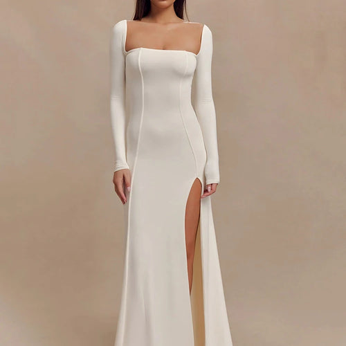 Load image into Gallery viewer, Elegant Long Sleeve Bodycon Party Evening Dress Female Sexy Split Tight Women Vestido Autumn/Winter New2024 Clothing
