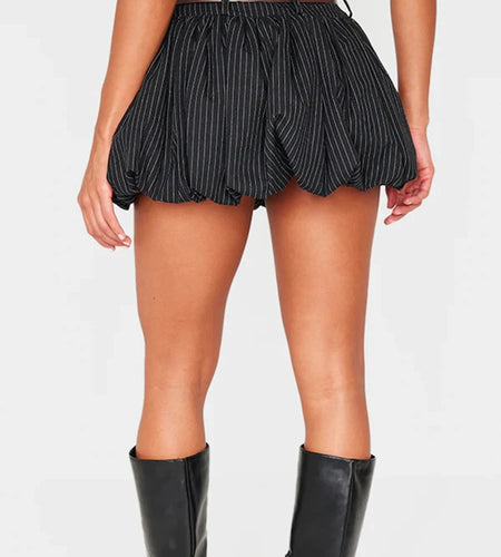 Hit Color Striped Loose Shorts For Women High Waist Temperament Loose Casual Temperament Shorts Female Fashion New