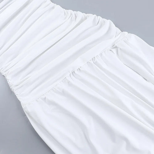 Load image into Gallery viewer, Sleeveless High Split Maxi Dress For Women Fashion Single Shoulder Strap Off-shoulder Backless Bodycon Sexy Long Dress
