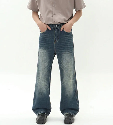 Fashion Men's Denim Pants Straight Leg Male Jeans Washed Make Old Design Men Clothing Spring 2025 New Fashion 9W1292