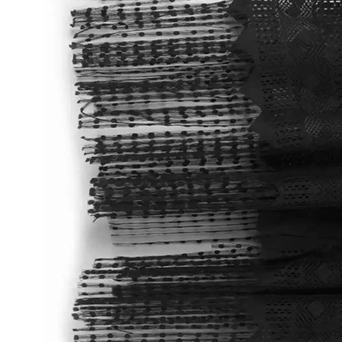 Load image into Gallery viewer, Women Black Lace Hollow Out Tassels Big Size Midi Shirt Dress New Lapel Long Sleeve Fashion Spring Autumn 2025 1DH8942
