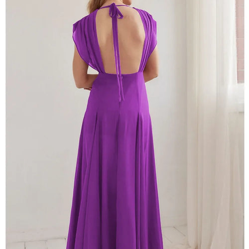 Load image into Gallery viewer, Elegant Sleeveless Bodycon Slit Party Evening Dress Women Sexy Deep V Backless Long Dress Autumn Winter Vestido 2024
