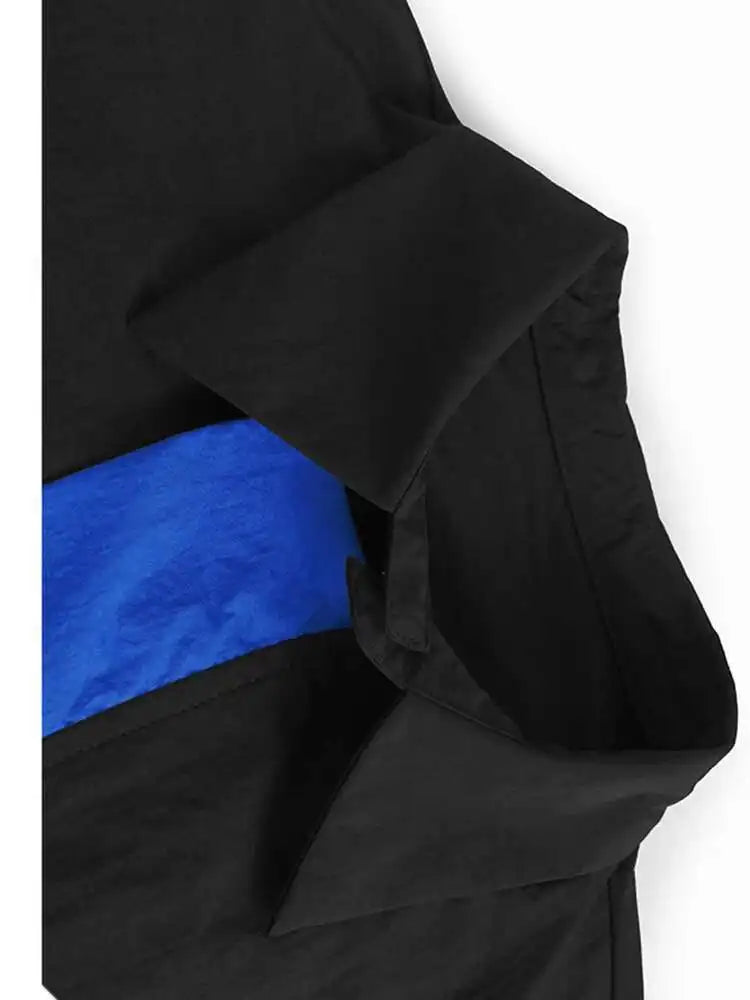 Blue Big Size Shirt Half-body Skirt Two Pieces Suit New Lapel Long Sleeve Women Fashion Tide Spring Autumn 2025 1DH7625