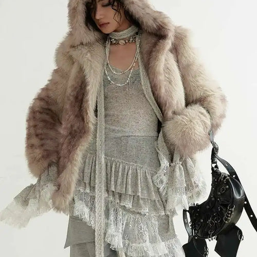 Load image into Gallery viewer, Women Perspective Irregular Mini Sweater Dress New Round Neck Long Flare Sleeve Fashion Tide Spring Autumn 2025 1DH9338
