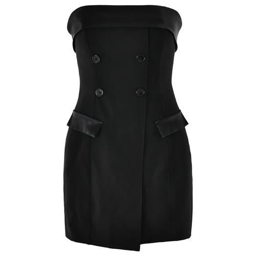 Load image into Gallery viewer, Off-shoulder Strapless Sexy Mini Dress For Women Fashion Two Pocket Backless Slim Club Party Sexy Dress Clubwear
