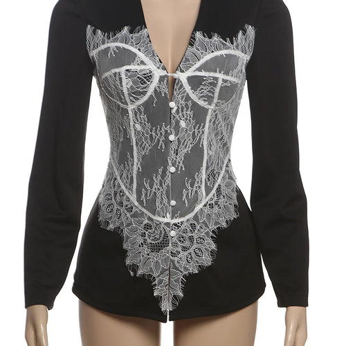 Load image into Gallery viewer, Basic Jacquard Patchwork Jacket Women V-Neck Single-Breasted Full Sleeve Fall Trend Office Street Skinny Chic Crop Coat
