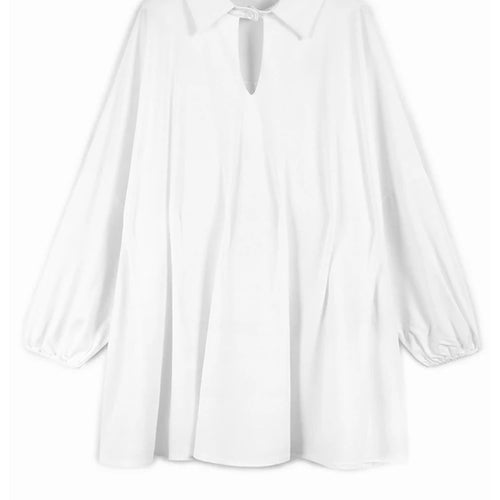 Load image into Gallery viewer, Women Black Pleated Hollow Out Big Size Elegant Mini Dress New V-Neck Long Sleeve Fashion Tide Spring Autumn 2025 1DH9549
