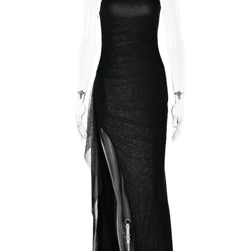 Load image into Gallery viewer, Elegant Strapless Bodycon High Slit Evening Gown Women Sexy Sleeveless Backless Tight Long Dress Slim Party Club Vestido
