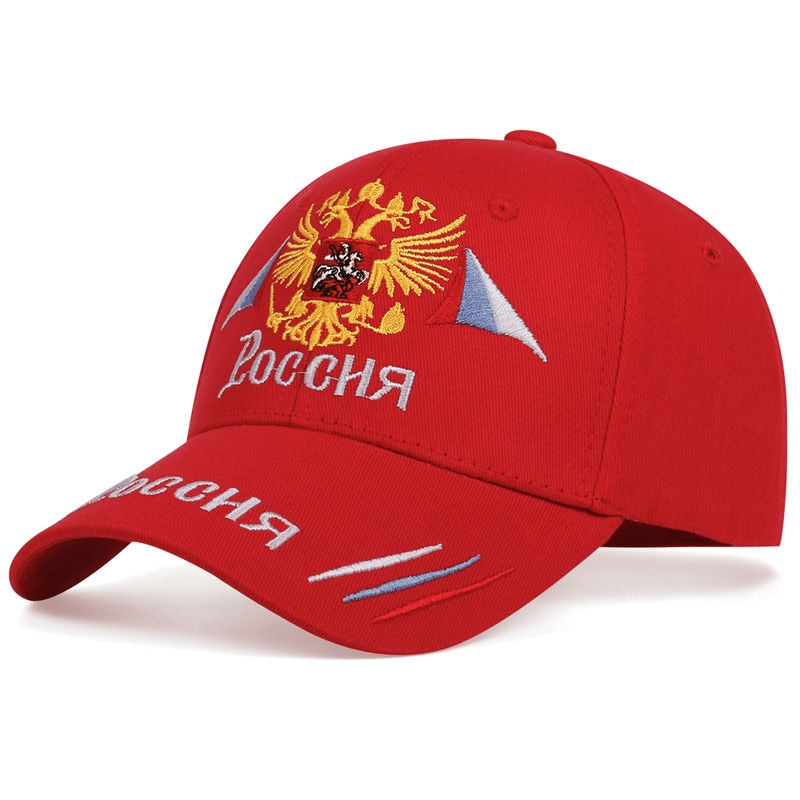 Russian Baseball Cap Cotton snapback Caps Gold double-headed eagle embroidery Adjustable Hip Hop Hat Sun Hats Trucker Hats