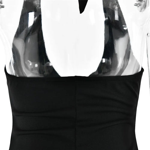 Load image into Gallery viewer, Deep V Neck Thigh High Split Maxi Dress Women Halter Sleeveless Backless Bodycon Club Party Sexy Long Dress New
