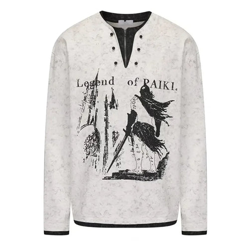 Load image into Gallery viewer, Streetwear BF Woman T Shirts Fake Two Tops Long Sleeve V-neck Casual Tees 2025 Ropa Mujer Casual Chic Print Harajuku Y2k Tshirt
