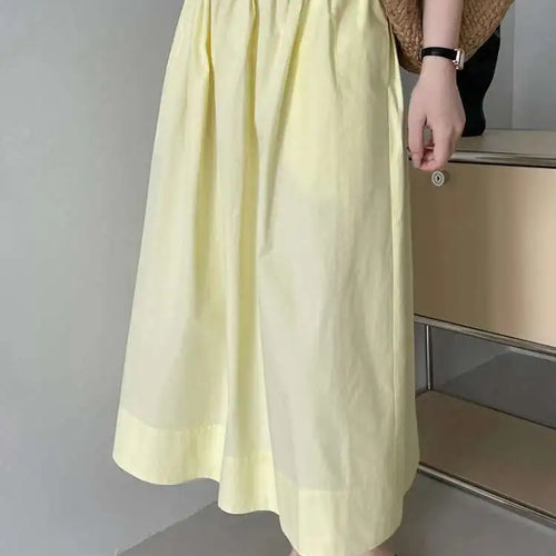 Load image into Gallery viewer, High Elastic Waist Blue Yellow Brief Casual A-line Half-body Skirt Women Fashion Tide New Spring Autumn 2025 1DH5609
