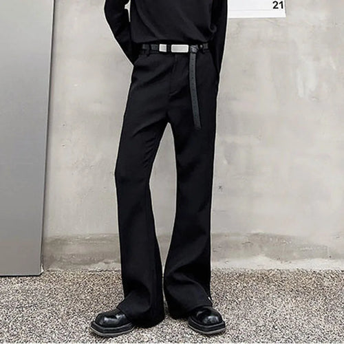 Load image into Gallery viewer, Trendy Male Suit Pants Niche Design 2024 Summer Pocket Minimalism Casual Solid Color Men Flare Trouser Fashion 9C5200
