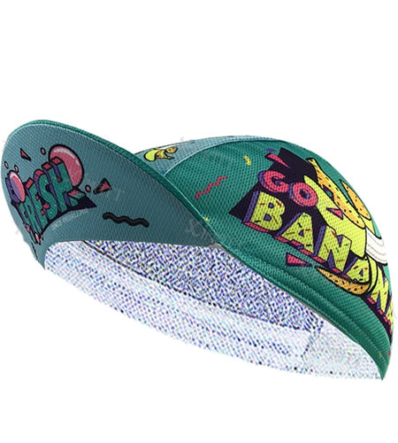 Quick-Drying Sweat-Wicking Banana Print Cycling Cap Men's and Women's Bicycle Motorcycle Helmet Lined With Polyester Hat