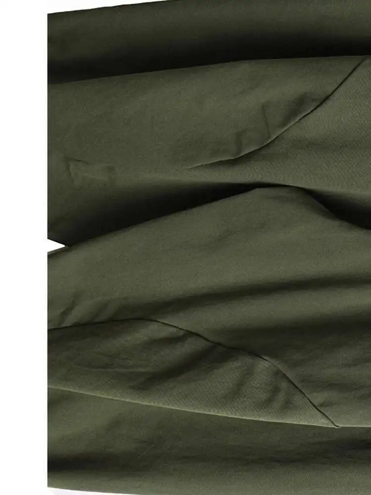 High Elastic Waist Army Green Casual Pocket Long Harem Pants New Trousers Women Fashion Tide Spring Autumn 2025 1DH6194