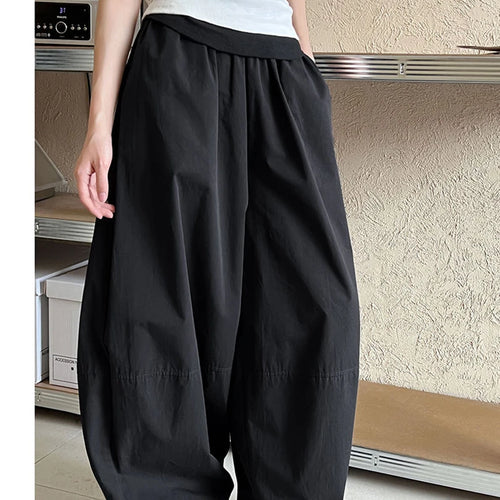 Load image into Gallery viewer, High Elastic Waist White Brief Pocket Wide Leg Casual Pants New Trousers Women Fashion Tide Spring Autumn 2025 1DJ1590

