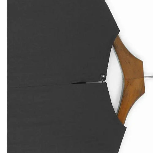 Load image into Gallery viewer, Women Black Pleated Brief Big Size Midi Dress New Round Neck Three-quarter Sleeve Fashion Spring Autumn 2025   1DJ0716
