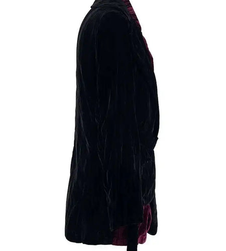 Women Black Color-block Velvet Big Size Elegant Blazer New Lapel Long Sleeve Jacket Fashion Spring Autumn 2025 CPG2126