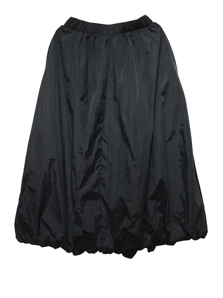 High Elastic Waist Army Green Brief Big Size Bud Half-body Skirt Women Fashion Tide New Spring Autumn 2025 1DJ1017