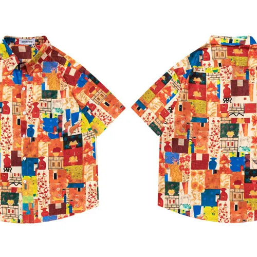 Load image into Gallery viewer, Vintage Hawaiian Shirt Streetwear Retro Graphic Print Summer Beach Shirts Men Hip Hop Harajuku Loose Short Sleeve Button Up Tops
