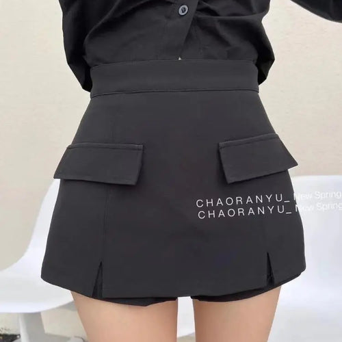 Load image into Gallery viewer, Women Chic Black White High-waist Wrapped Hip Mini Skirt 2024 Spring Summer Streetwear Vacation Brown Bodycon Short Skirt Simple
