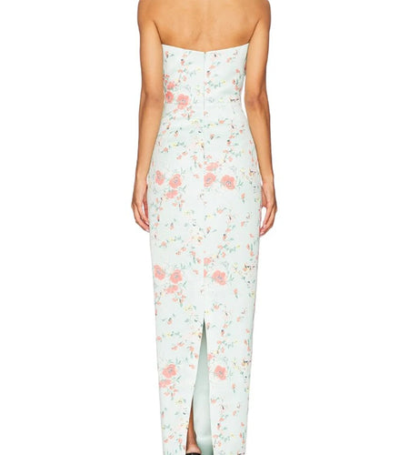 Hit Color Printing Spliced Bowknot Dresses for Women Strapless Sleeveless Sexy Dress Female Fashion Clothing New