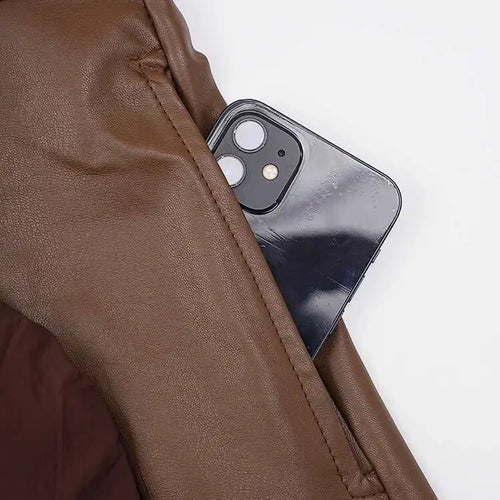 Load image into Gallery viewer, Women Black  Pu Leather Pockets Big Size Long Vest Dress New V-Neck Sleeveless Fashion Tide Spring Autumn 2025 CPG2085
