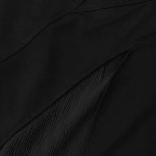 Load image into Gallery viewer, High Elastic Waist Black Irregular Spliced Midi A-line Half-body Skirt Women Fashion Tide New Spring Autumn 2025 1DH5347
