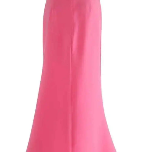 Load image into Gallery viewer, High Waist Rose Red Pleated Nailed Irreuglar Elegant  Half-body Skirt Women Fashion Tide New Spring Autumn 2025 1DH5226
