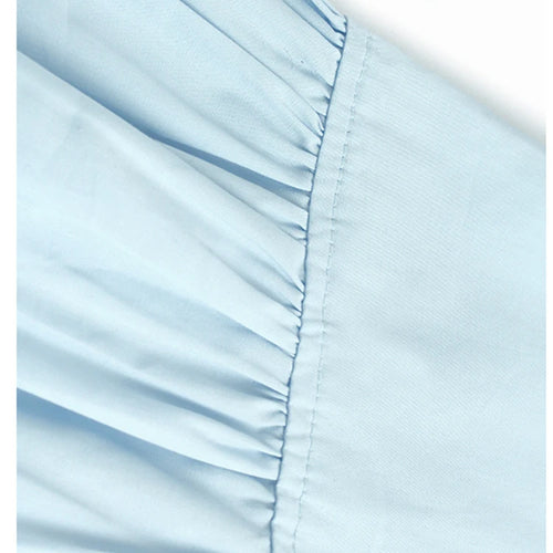 Load image into Gallery viewer, Women Blue Circle Printed Spliced Big Size Midi Shirt Dress New Lapel Short Sleeve Fashion Tide Spring Summer 2025 1DJ1356
