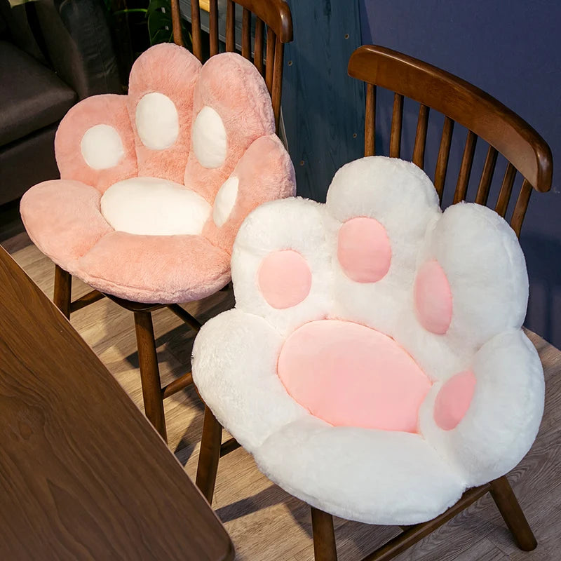 60*70cm Bear Cat Paw Plush Seat Cushion Ins Lovely Home Decoration Floor Mat Stuffed Soft Chair Rest Cushion Dolls