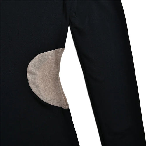 Load image into Gallery viewer, Turtleneck Long Sleeve Bodycon Maxi Dress For Women Autumn New Patchwork Hollow Out Club Party Sexy Long Dress Vestidos
