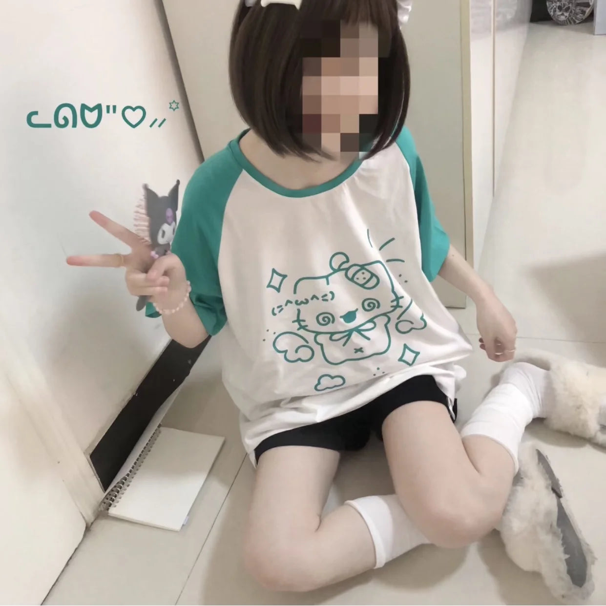 Sweet Japanese T Shirts Women's Clothing Streetwear Fashion Summer Tees Y2k Tops Cute Anime Print Casual Oversized Tshirt 49B122
