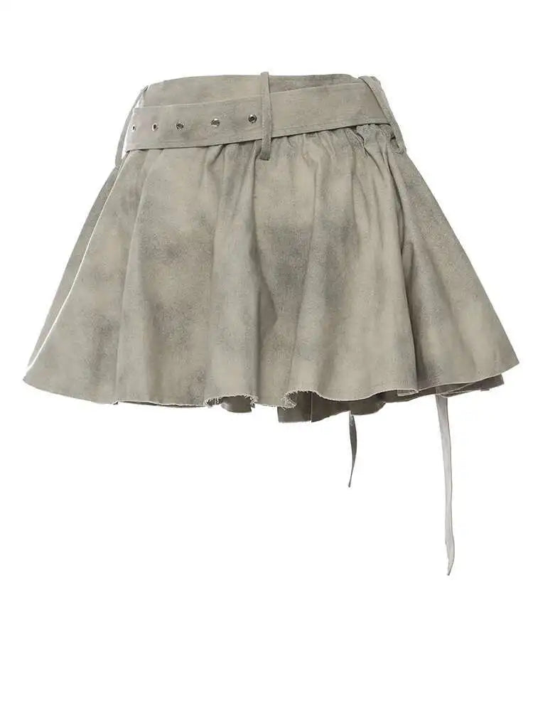 Printed Jacket Drawstring Half-body Skirt Two Pieces Suit New Lapel Long Sleeve Women Fashion Spring Autumn 2025 1DH7478