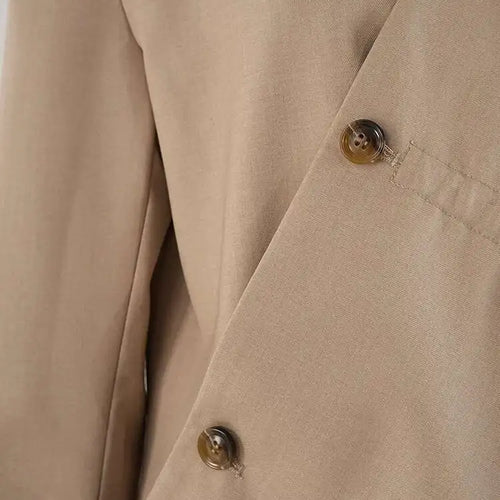 Load image into Gallery viewer, Women Khaki Irregular Button Slit Elegant Big Size Blazer New Lapel Long Sleeve Jacket Fashion Spring Autumn 2025 CPDB247
