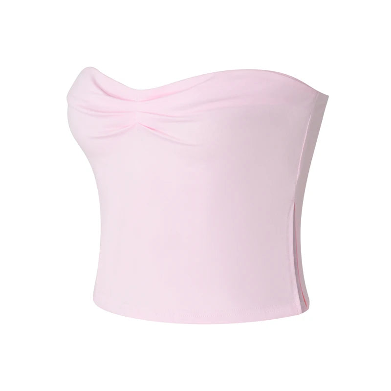 Basic Tube Top y2k Clothes Women Off Shoulder Strapless Sleeveless Tanks Slim Fit T Shirt Going Out Vest Streetwear