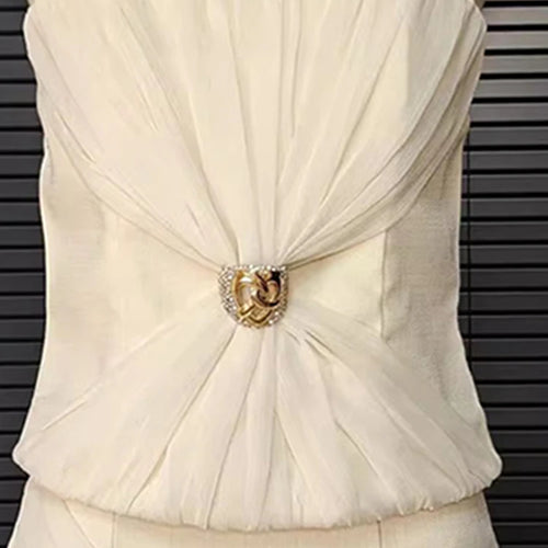 Load image into Gallery viewer, Solid Two Piece Set For Women Slash Neck Vests High Waist Temperament Mini Skirts Elegant Slimming Sets Female New
