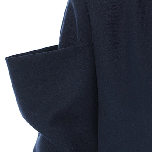 Load image into Gallery viewer, Women Navy Blue Elegant Long Shaped Blazer New Stand Collar Long Sleeve Jacket Fashion Tide Spring Autumn 2025 1DH3989
