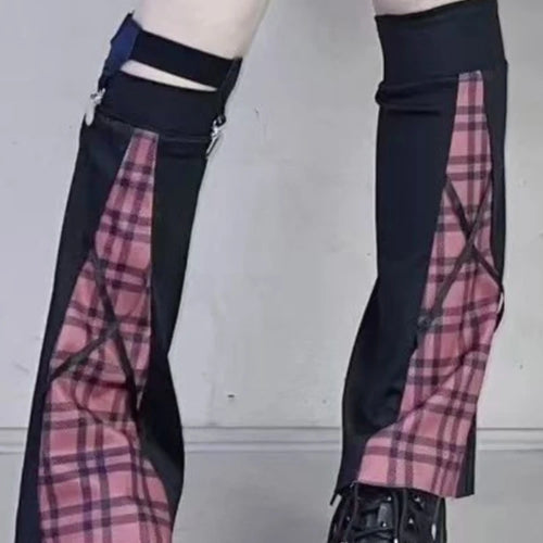 Load image into Gallery viewer, Y2k Aesthetic Lace Ruffle Plaid Hoodies Thick Y2k Jacket Women Kawaii Streetwear Harajuku Coats Casual Loose Grunge Kawaii Coats
