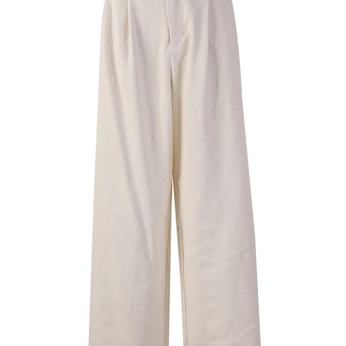 Load image into Gallery viewer, High Waist Beige Brief Pocket Pleated Long Wide Leg Pants New Trousers Women Fashion Tide Spring Autumn 2025 26D5510
