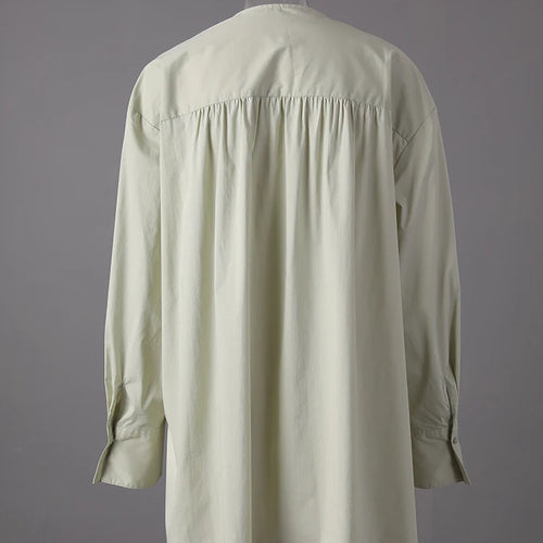 Load image into Gallery viewer, Women Light Green 3d Flower Big Size Blouse New Round Neck Long Sleeve Shirt Fashion Tide Spring Autumn 2025 CPG3308
